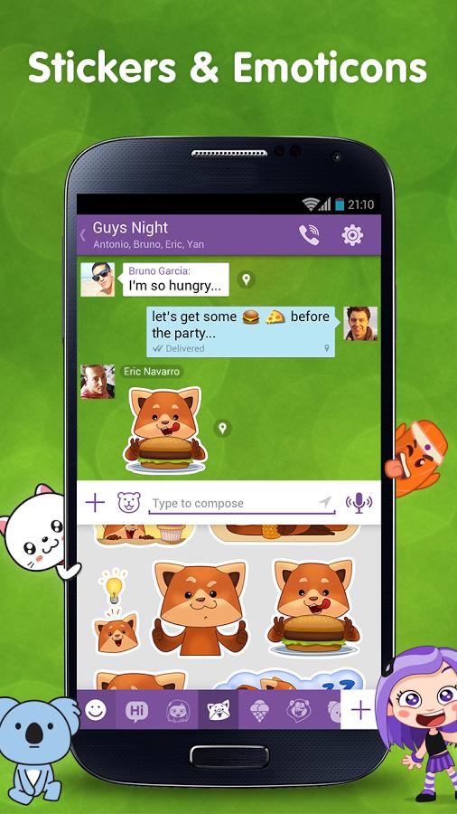 Смайлики андроид. Viber на андроид русский язык